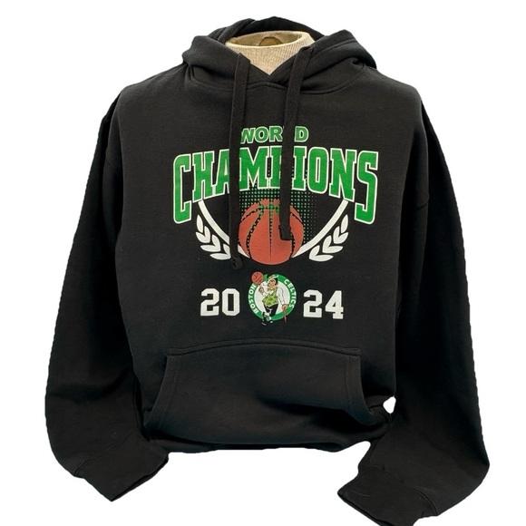 Boston Celtics “World Champions 2024” Black Hoodie Men’s Size Large - Picture 10 of 13